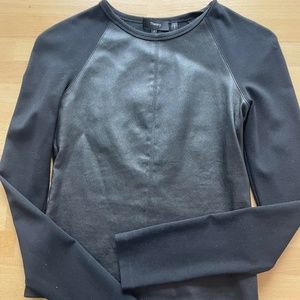 Theory Leather T-shirt